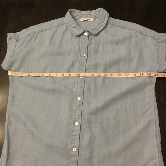 Soft Surroundings Telcel Chambray Button Down Shirt Size XS - Picture 7 of 9